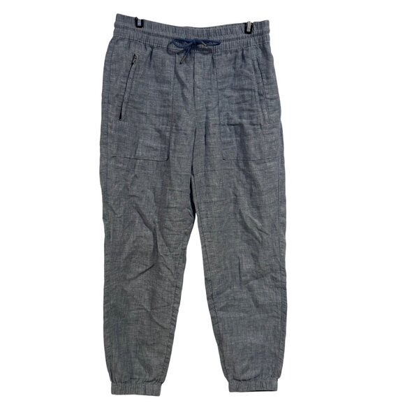 Athleta Retreat Linen Jogger Chambray Blue Size 2P - Picture 1 of 10